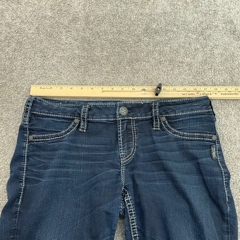 Silver Jeans Womens 34x31 Aiko Mid Super Skinny Y2K Dark Wash (Size Tag 31x31)